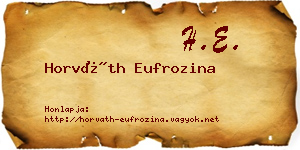 Horváth Eufrozina névjegykártya